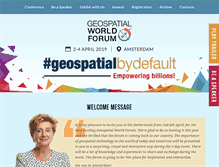 Tablet Screenshot of geospatialworldforum.org